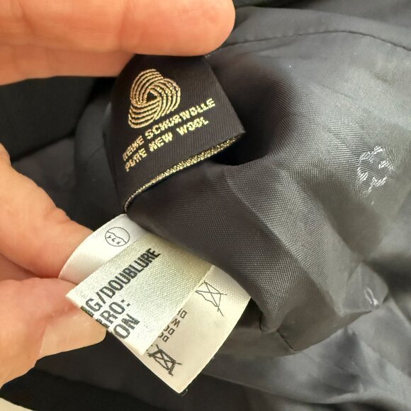 Escada black wool flower aplique blazer size 42 - Picture 7 of 11